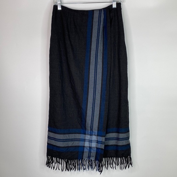 Valerie Stevens Petites Wool Fringe Maxi Skirt 8 Petite - Picture 1 of 14